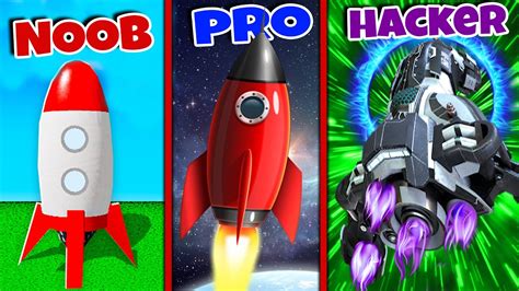 Going From Noob to Pro to HACKER in Roblox Rocket Simulator 