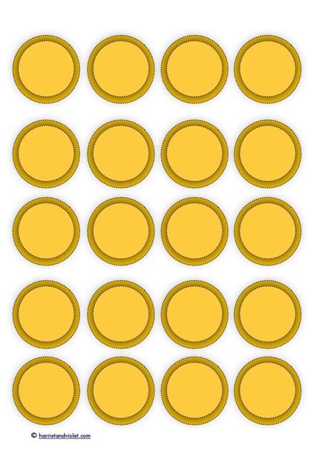 Gold Coin Template Printable