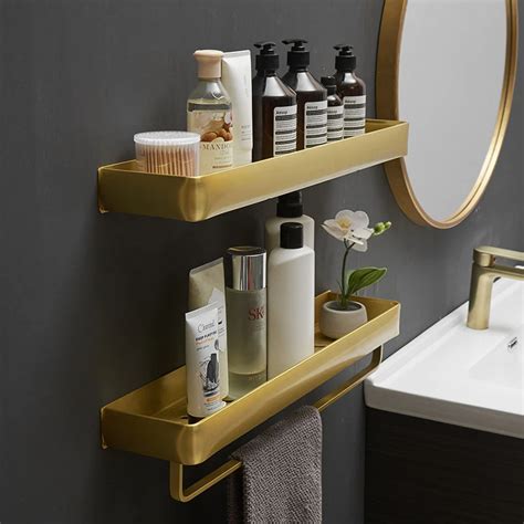 Gold Bathroom Shelf