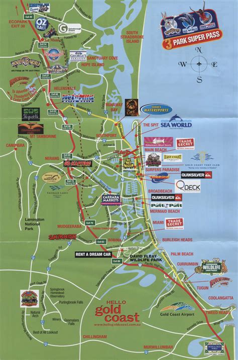 Gold Coast Tourist Attractions Map Tourist Destination in the world