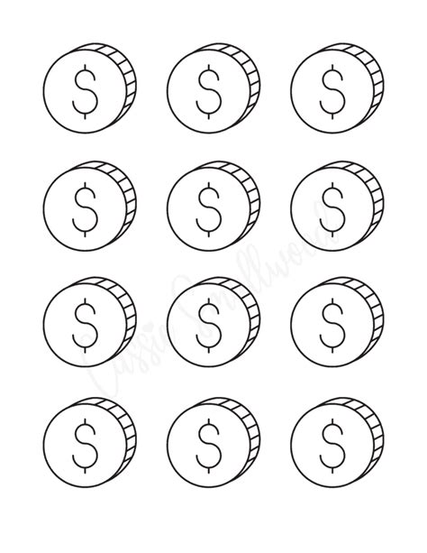 Gold Coin Coloring Page