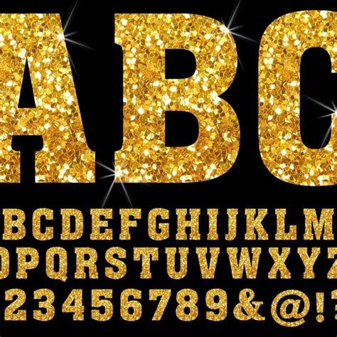 Download Gold Glitter Alphabet Files DXF Files