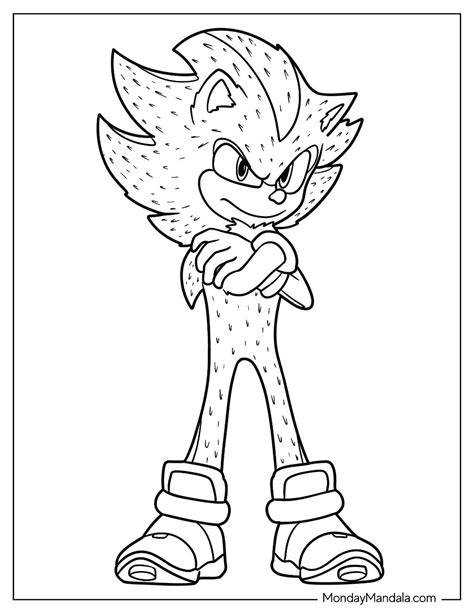Gold Super Sonic Coloring Pages