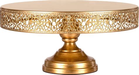 Gleaming Elegance: Add A Touch Of Grandeur To Your Wedding With Our Exquisite 14-Inch Gold Cake Stand.