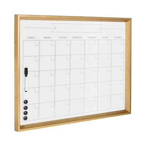 Gold Whiteboard Calendar