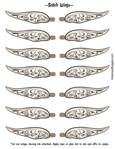 Golden Snitch Wings Template