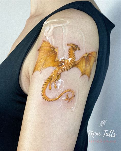 Golden Dragon Tattoo