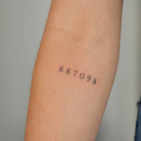 Golden Number Tattoo
