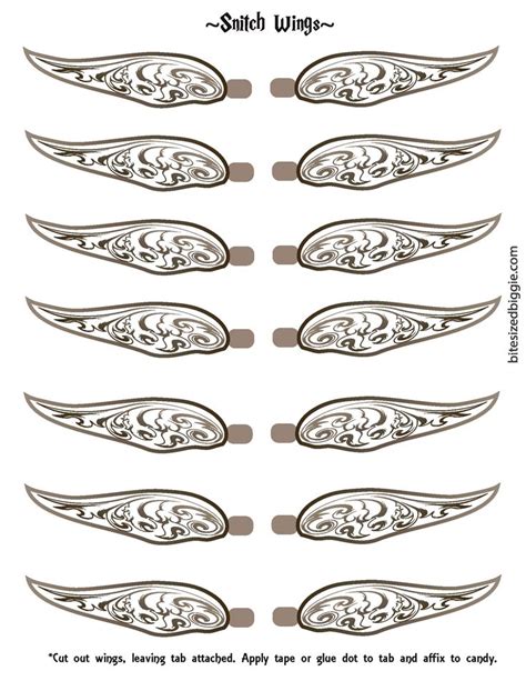 Golden Snitch Printable Wings