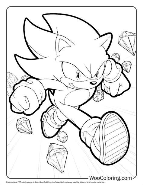 Golden Sonic Coloring Pages