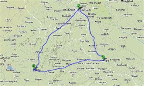 Golden Triangle Tour Map