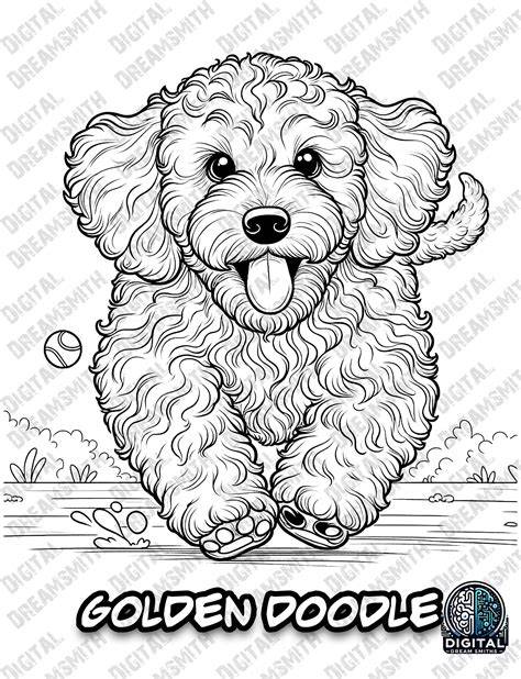 Goldendoodle Coloring Page