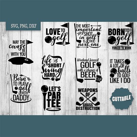 Download Golf Bundle, Quotes, Golfer Files DXF Files
