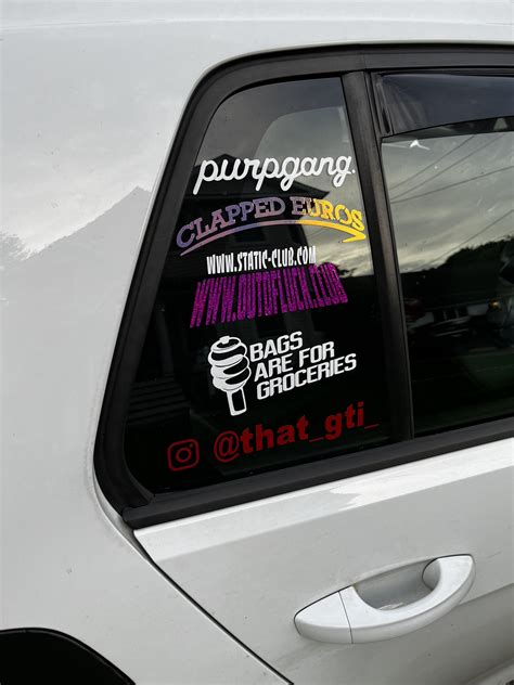 Golf Car Window Stickers