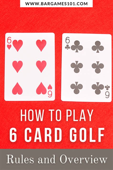 Golf Card Game Rules 6 Cards Printable