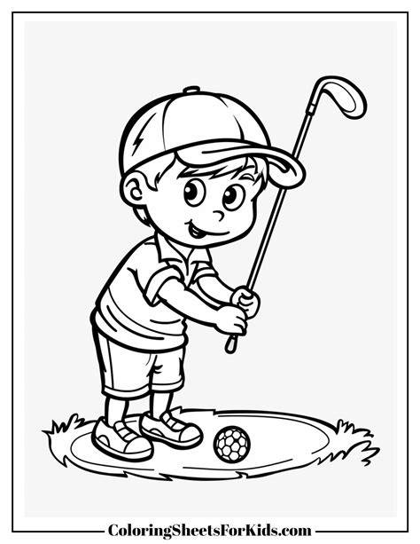 Golf Coloring Page