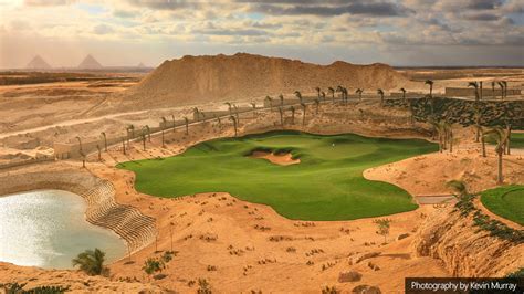 Golf Course Next To Pyramids