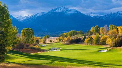 Golf Course with Mountains in the Background