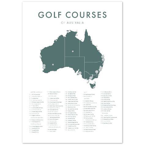 Golf Courses Australia Map