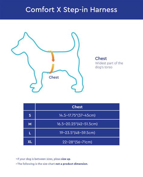 Gooby Dog Harness Size Chart