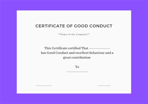 Good Conduct Certificate Template (5) PROFESSIONAL TEMPLATES