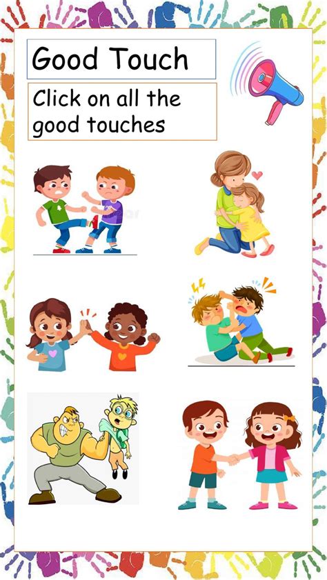 Good Touch And Bad Touch Worksheet