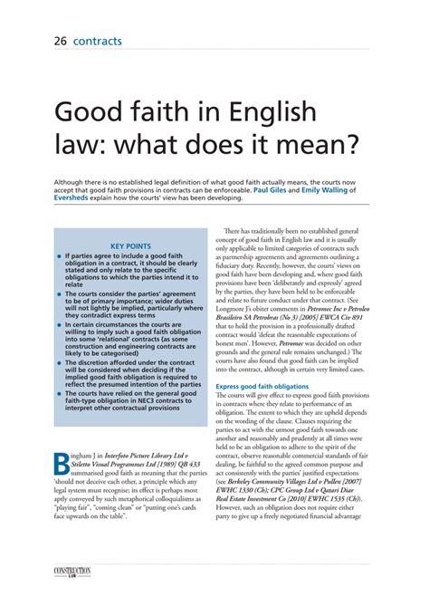 Unveiling the Legal Complexity Behind Good Faith: An All-inclusive Guide to Its Definition and Significance
