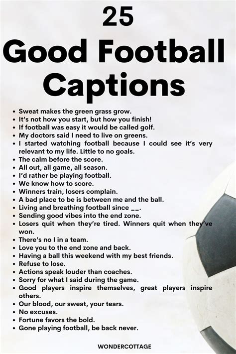 Good Football Captions