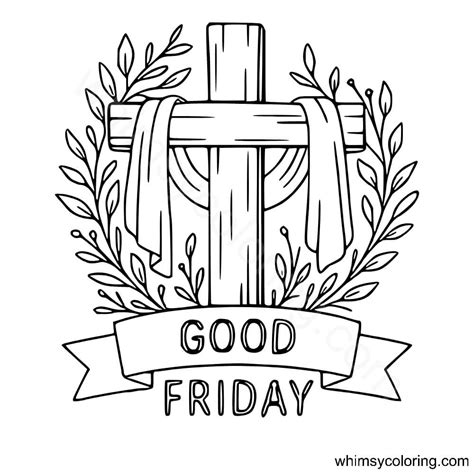 Good Friday Image Coloring Pages For Kids