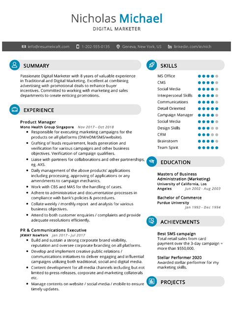 Good Resume Examples 2020