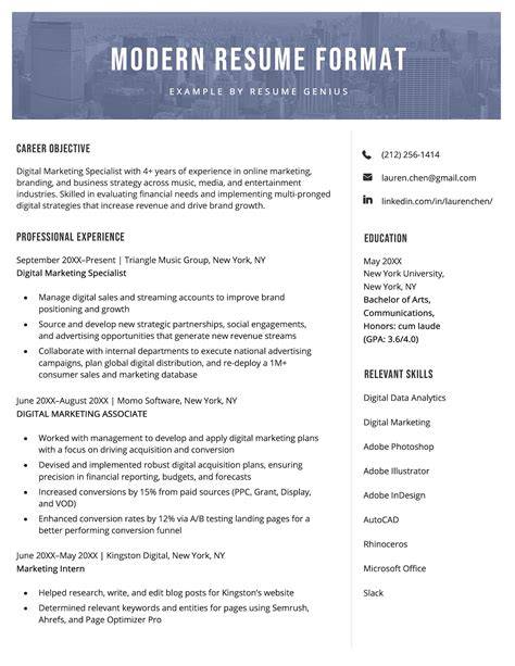 Good Resume Format