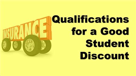 Good Student Discount Qualifications