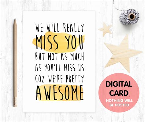 Goodbye Card Free Printable