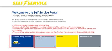 Goodyear Self Service Login Portal News