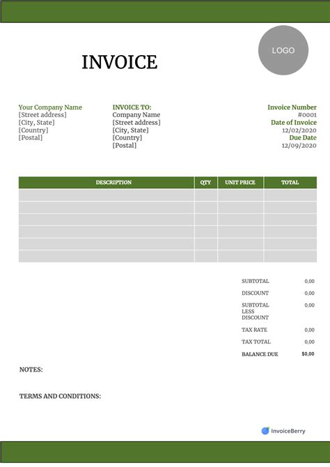 Google Apps Invoice Template