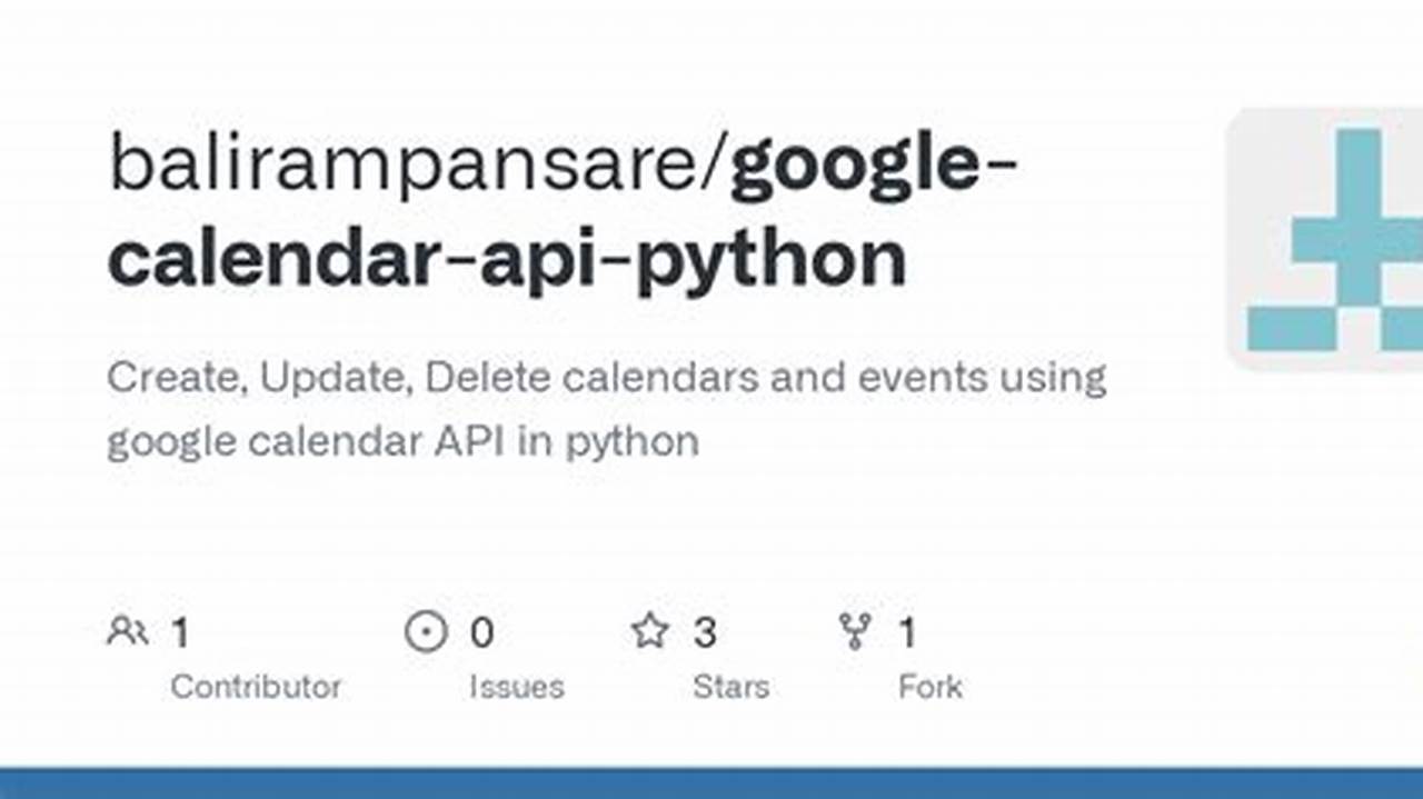 Google Calendar Api Python Github