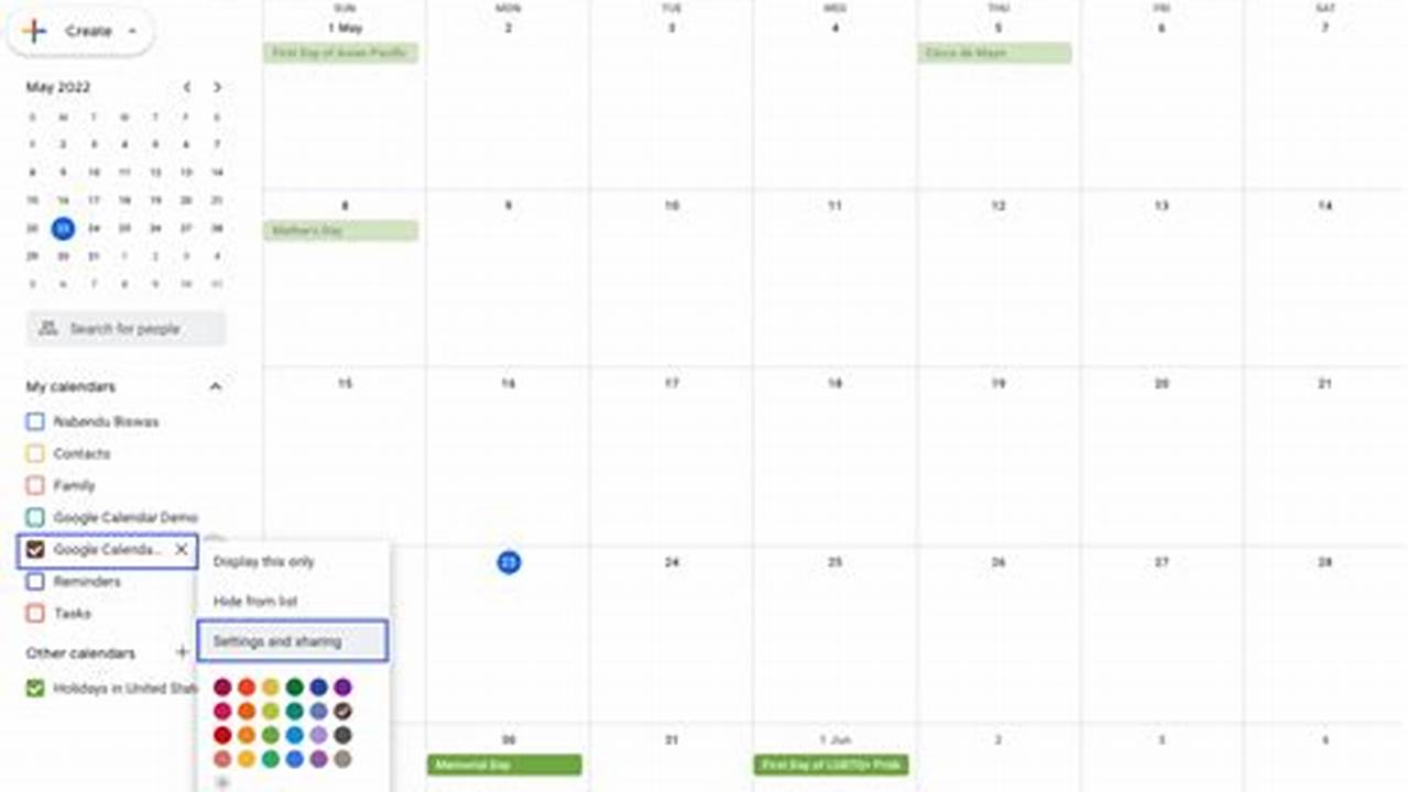 Google Calendar Api Reference