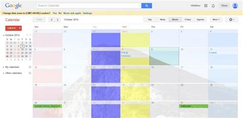 Google Calendar Change Background Color