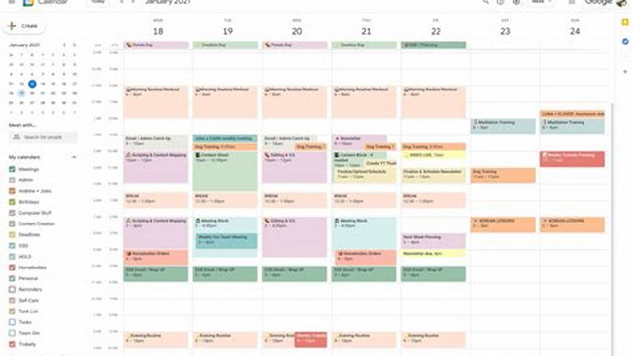 Google Calendar Color Code Events