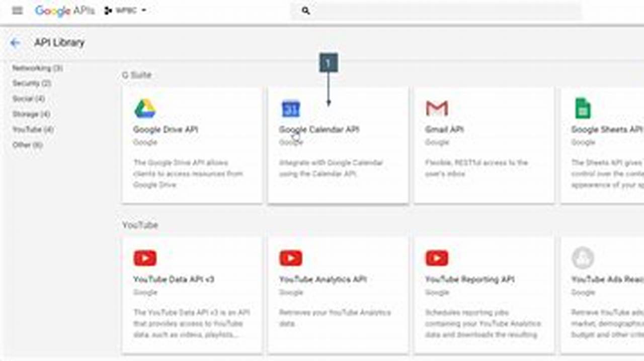 Google Calendar Developer Console