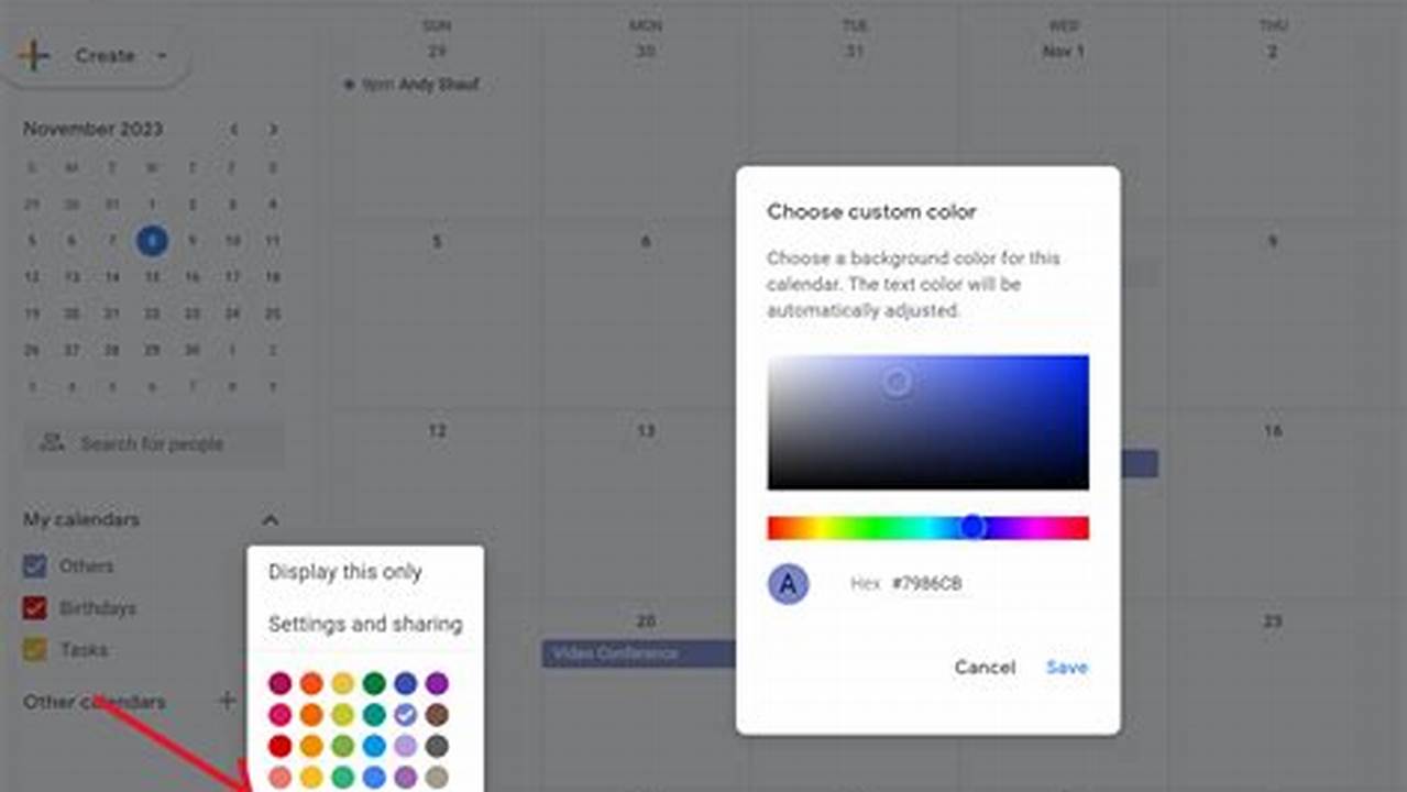 Google Calendar How To Change Color