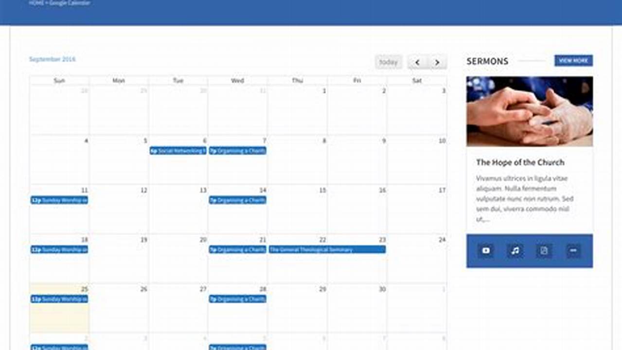 Google Calendar Interface