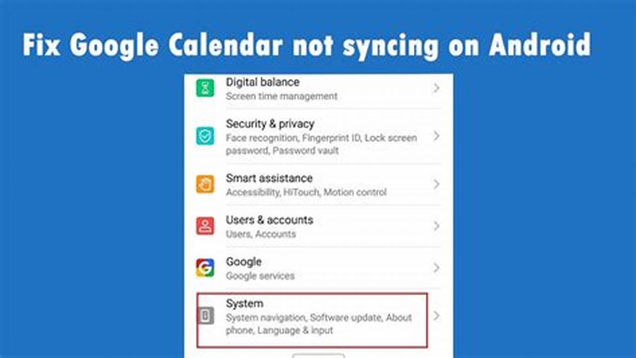 Google Calendar Is Not Syncing With Android
