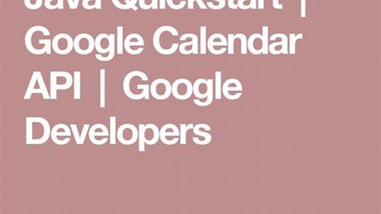 Google Calendar Quickstart Php