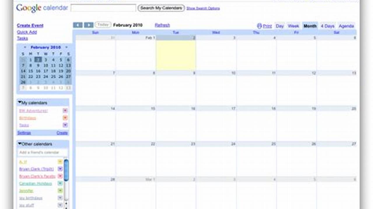 Google Calendar Tab