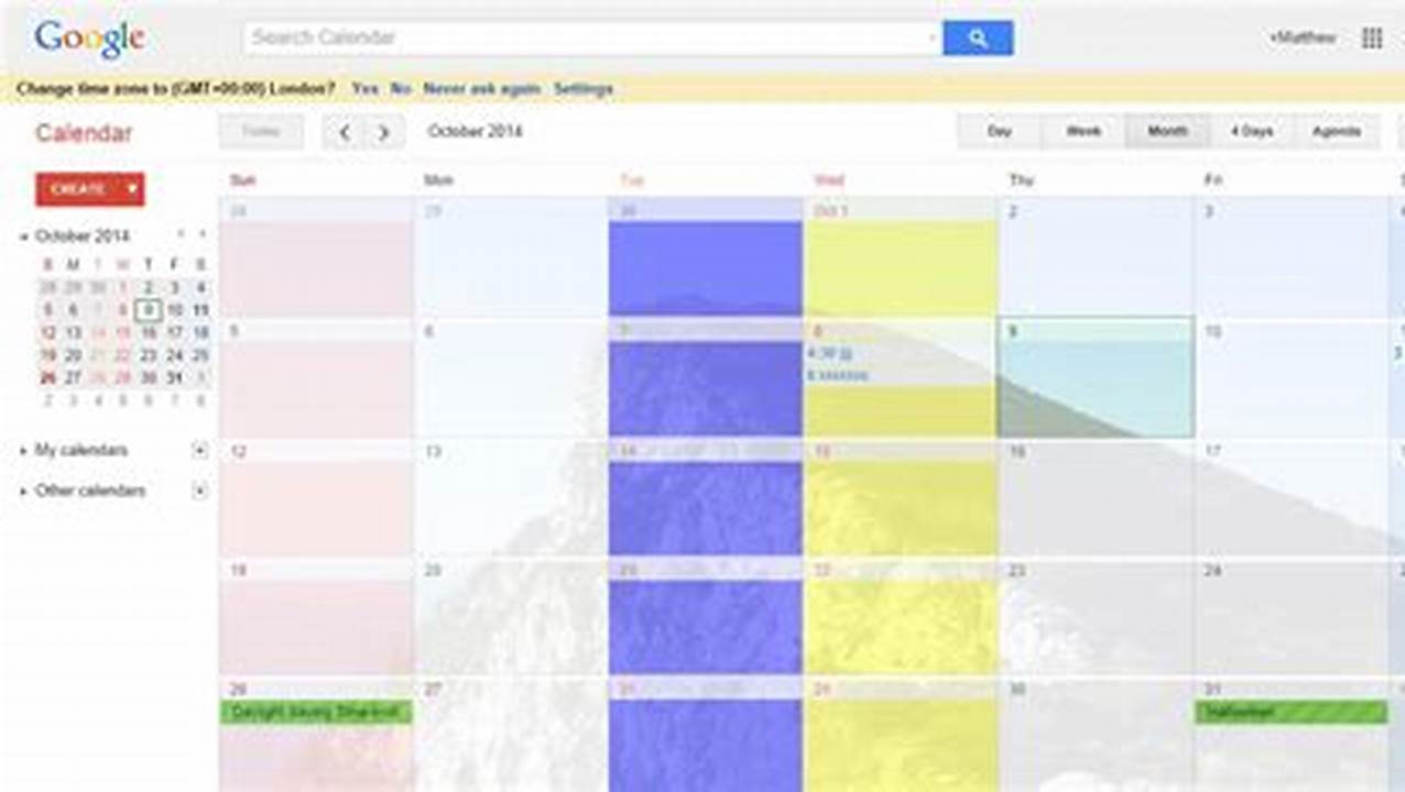 Google Calendar Text Color