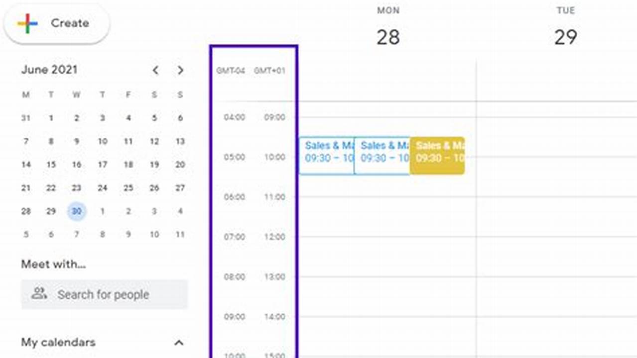 Google Calendar Time Zone Automatically