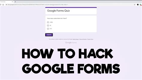 Google Form Answer Hack + PROOF Get ALL Answers for Google Docs Forms