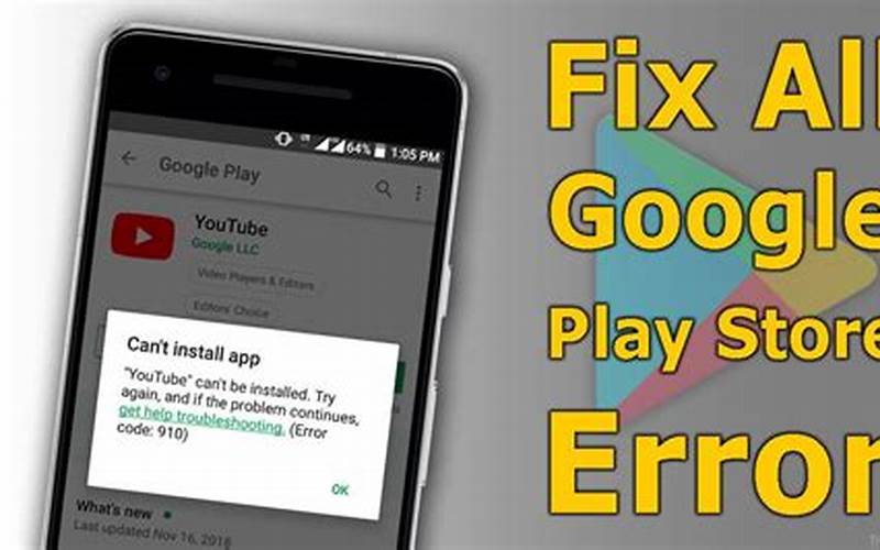 Google Play Store Error Screen