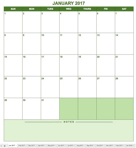 Google Sheets Monthly Calendar Template Calendar Template Printable